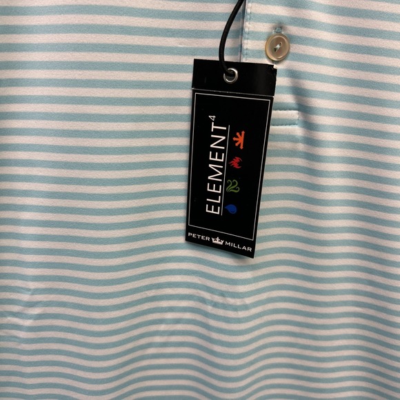 Peter Millar Shirt Mens XL Summer Comfort Striped Golf Polo Performance - Picture 5 of 10